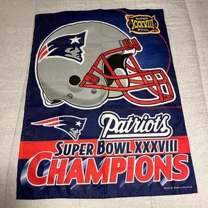 NFL New England Patriots Wincraft Vertical Flag Super Bowl 38